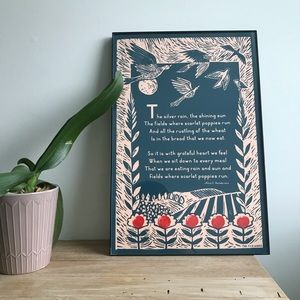 The Harvest Poem Print